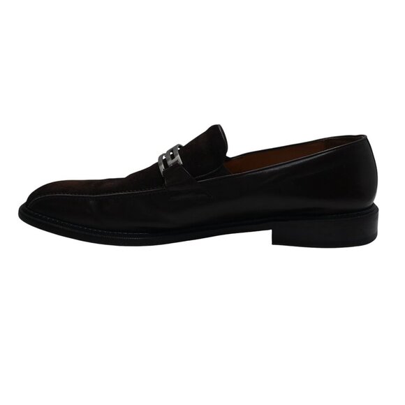 Paolo de Marco Brown Leather Suede Buckle Loafers Dress Shoes Mens 16 main image 5